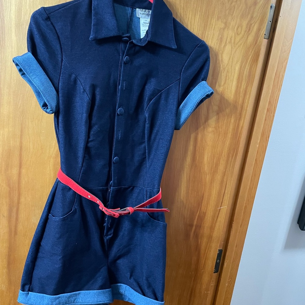 NWOT Unique Vintage Denim Romper